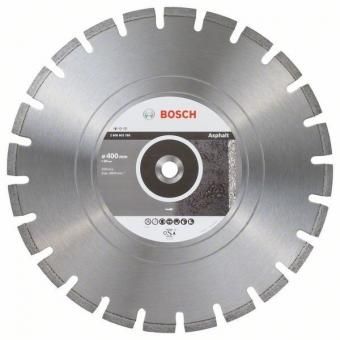 Фото диск алмазный standard for asphalt bosch, 400х3,6х20,0 по асфальту, сухой/мокрый рез, сегментный 
